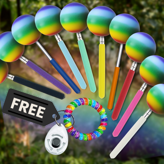 Rainbow Pride Target Stick (+ Free Clicker!)