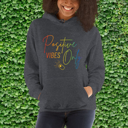 Positive Vibes Only Rainbow Hoodie