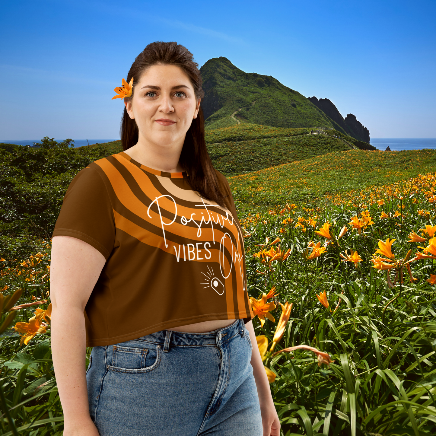 Positive Vibes Only Crop Tee