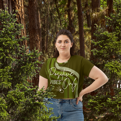 Positive Vibes Only Crop Tee