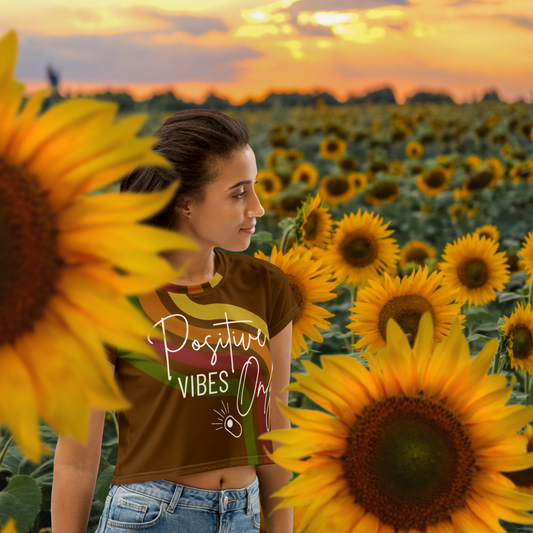 Positive Vibes Only Crop Tee